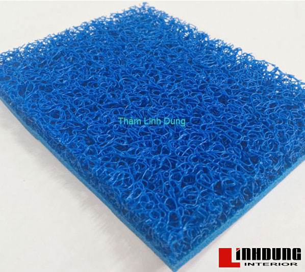 thảm nhựa rối xanh blue